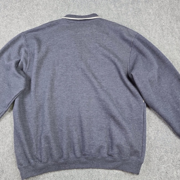 Vintage Norm Thompson Sweater Mens XXL Gray Polo Collar Pullover Classic Style - Picture 6 of 7